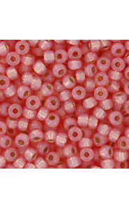 Miyuki rocailles Perlen 8/0 - Dyed salmon silver lined 8-642